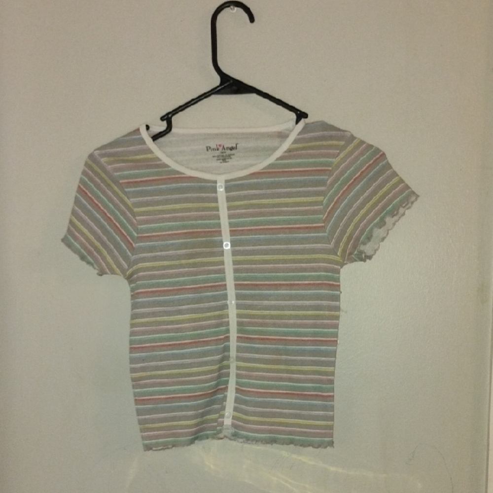 Pastel Striped Kids Shirt